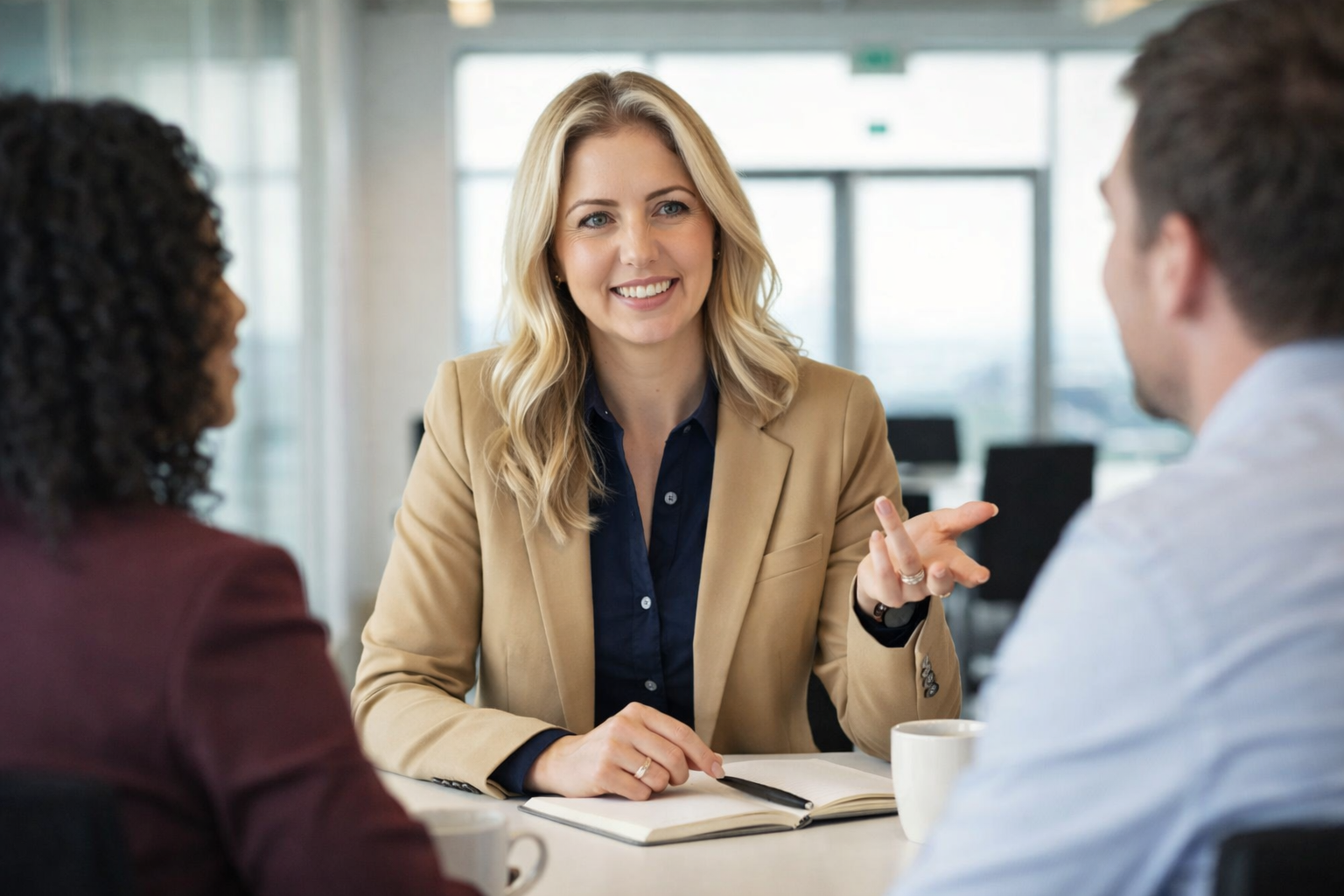 Outsourced HR consultant working with a small business team in Sydney